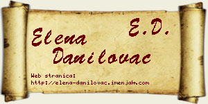 Elena Danilovac vizit kartica